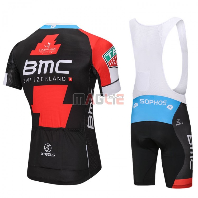 Maglia BMC Manica Corta 2018 Rosso e Nero